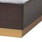 Baxton Studio Arcelia Glam and Luxe Two-Tone Dark Brown and Gold Finished Wood Queen Size Platform Bed 204-12583 - alternate 7